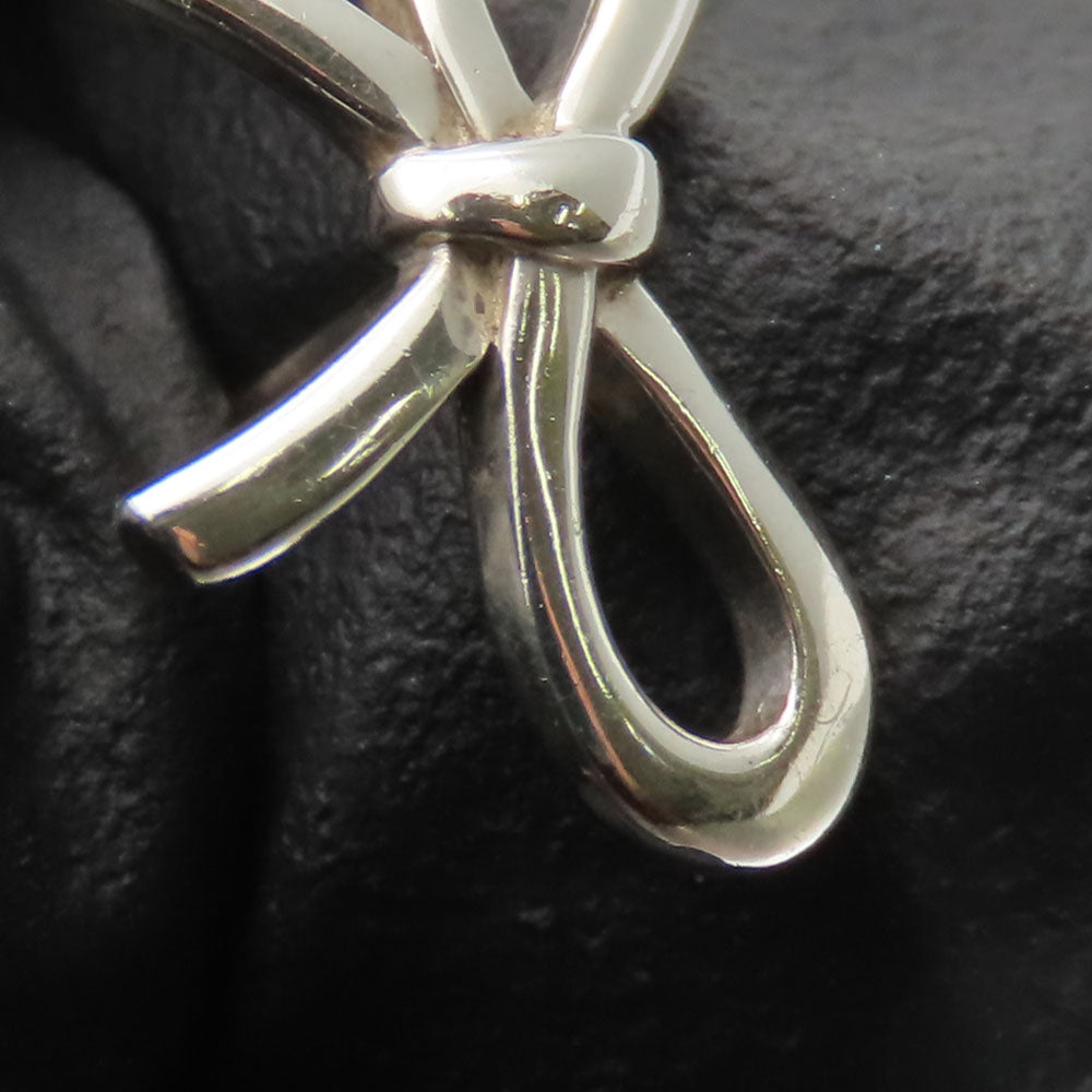 TIFFANY&Co. Pierce Silver925 Silver Bow ribbon Women Used Authentic