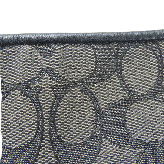 COACH Tote Bag F36424 Canvas, Leather black Phoebe Women Used Authentic