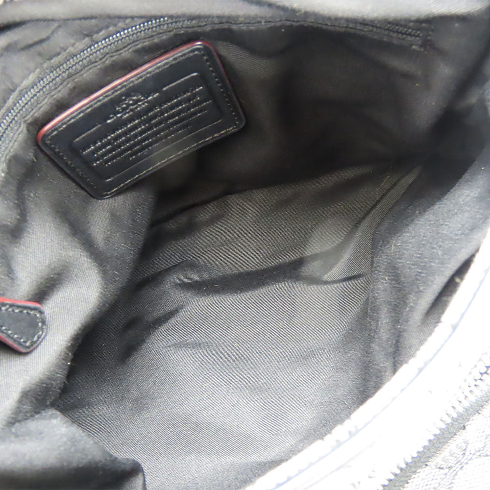 COACH Tote Bag F36424 Canvas, Leather black Phoebe Women Used Authentic