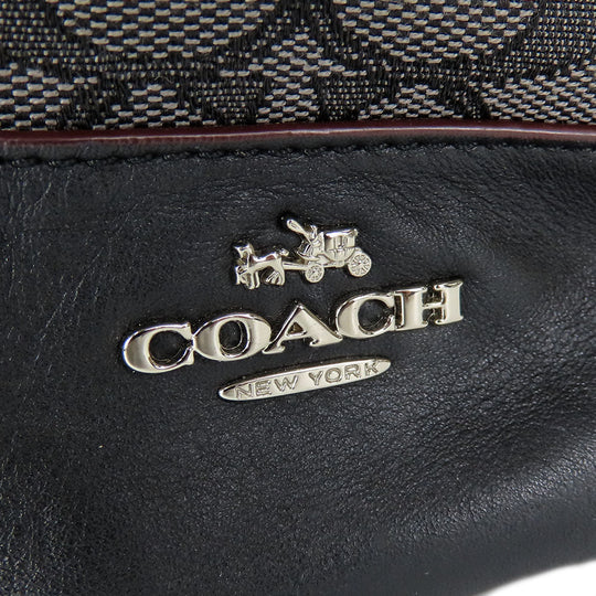 COACH Tote Bag F36424 Canvas, Leather black Phoebe Women Used Authentic