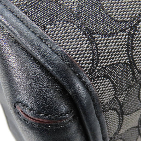 COACH Tote Bag F36424 Canvas, Leather black Phoebe Women Used Authentic