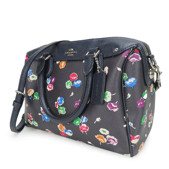 COACH Handbag F37491 Leather, PVC black Women Used Authentic