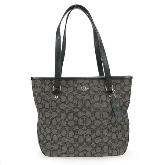 COACH Tote Bag F55364 Canvas, Leather black Women Used Authentic
