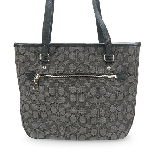 COACH Tote Bag F55364 Canvas, Leather black Women Used Authentic