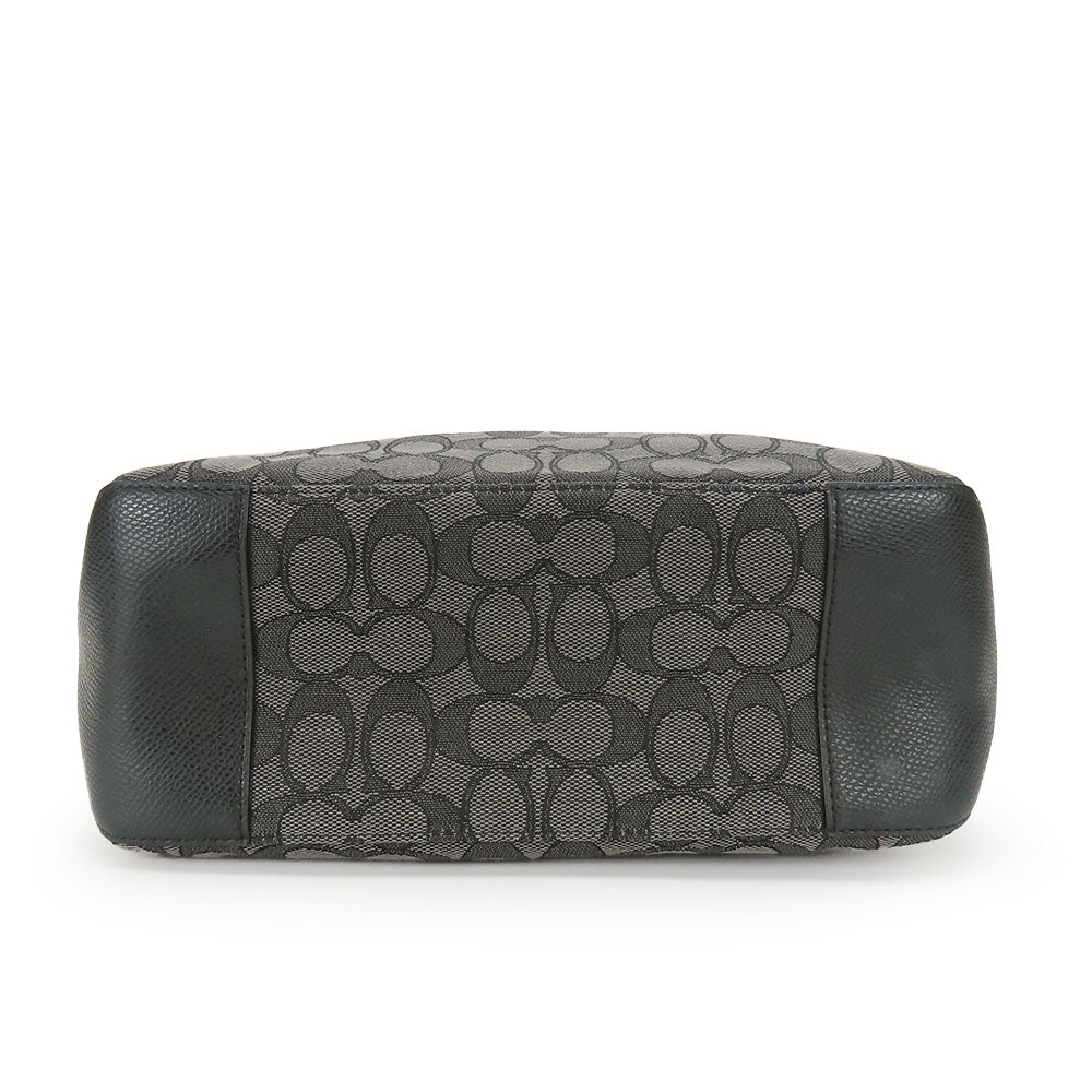 COACH Tote Bag F55364 Canvas, Leather black Women Used Authentic