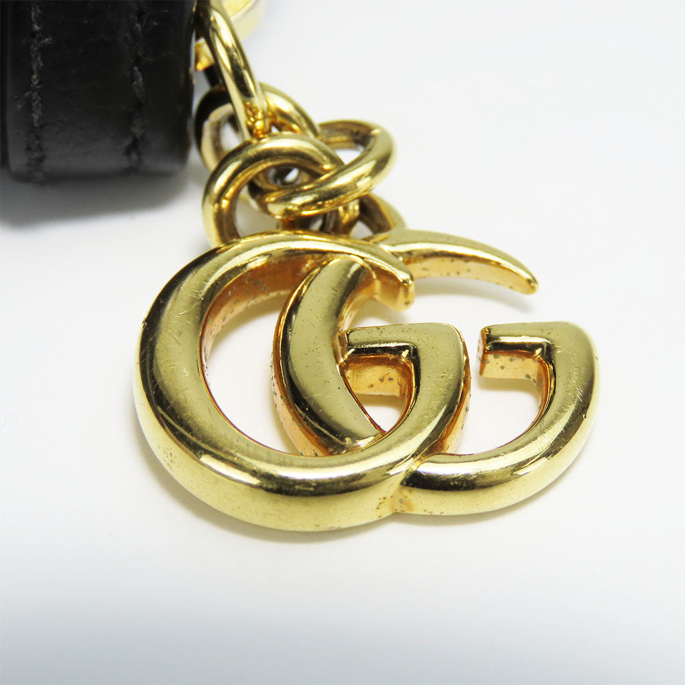 GUCCI Long Wallet Purse 523154 leather black Sherry line Women Used Authentic