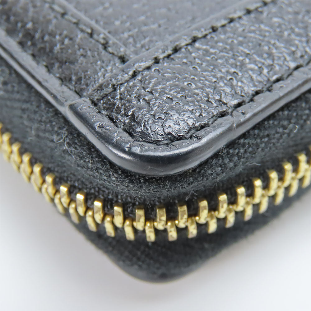 GUCCI Long Wallet Purse 523154 leather black Sherry line Women Used Authentic