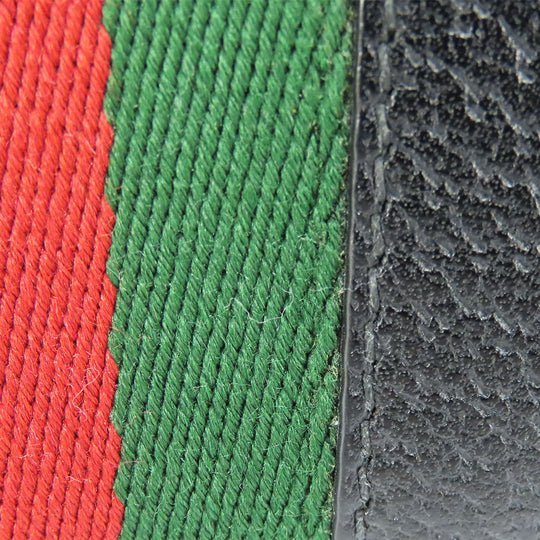 GUCCI Long Wallet Purse 523154 leather black Sherry line Women Used Authentic