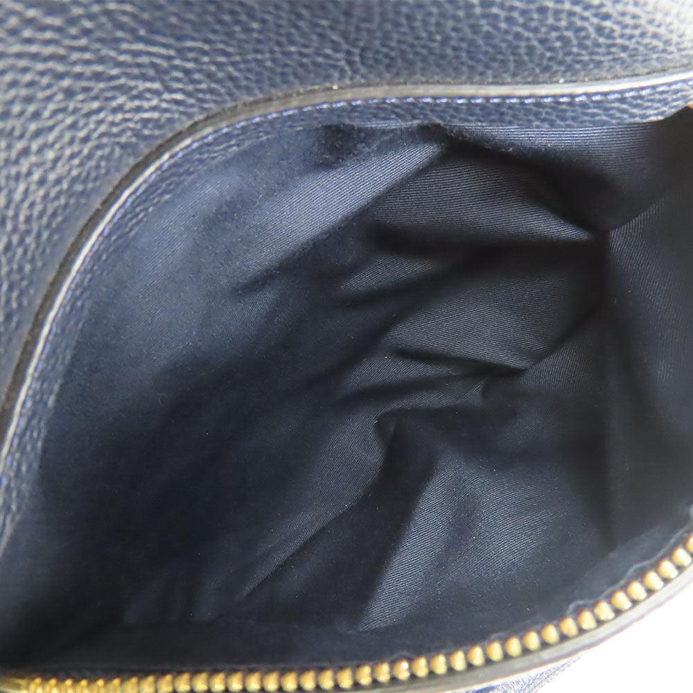 COACH Tote Bag F54687 leather Navy Women Used Authentic