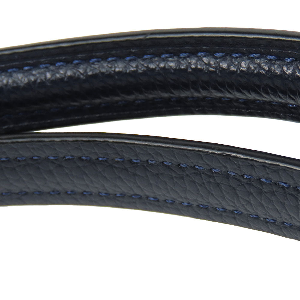 COACH Tote Bag F54687 leather Navy Women Used Authentic