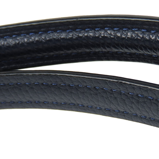 COACH Tote Bag F54687 leather Navy Women Used Authentic