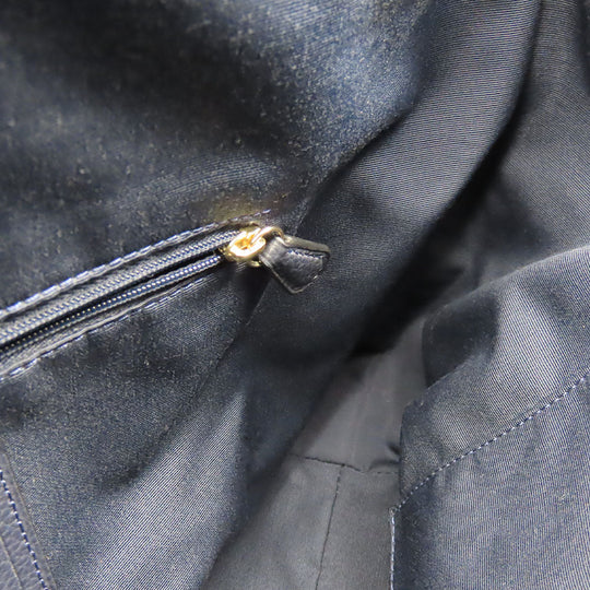 COACH Tote Bag F54687 leather Navy Women Used Authentic