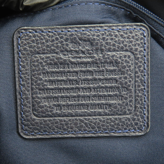 COACH Tote Bag F54687 leather Navy Women Used Authentic