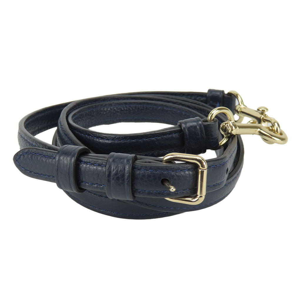 COACH Tote Bag F54687 leather Navy Women Used Authentic