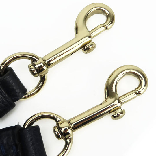 COACH Tote Bag F54687 leather Navy Women Used Authentic