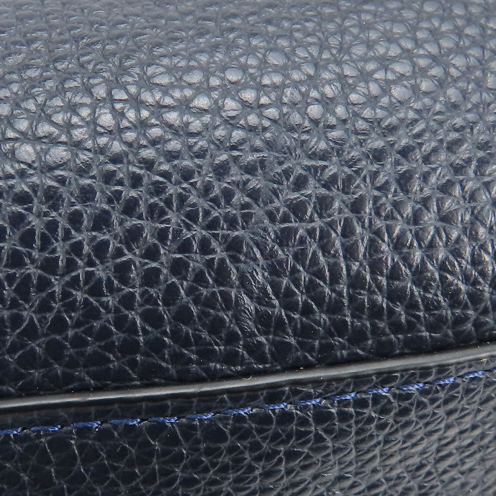 COACH Tote Bag F54687 leather Navy Women Used Authentic