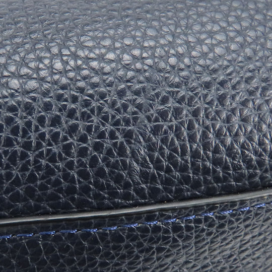 COACH Tote Bag F54687 leather Navy Women Used Authentic