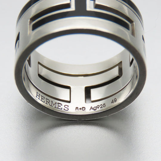 HERMES Ring Silver925 black Move ash