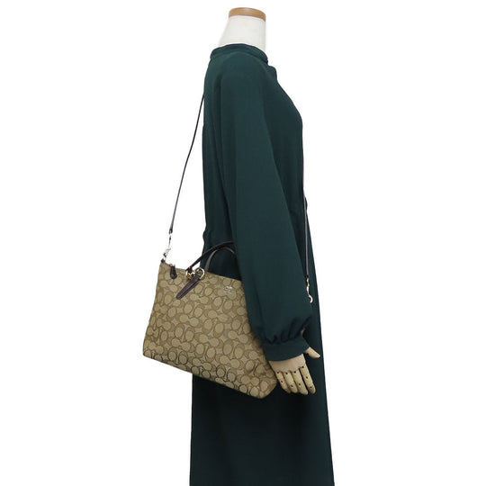 COACH Handbag F36625 Canvas, Leather beige Women Used Authentic