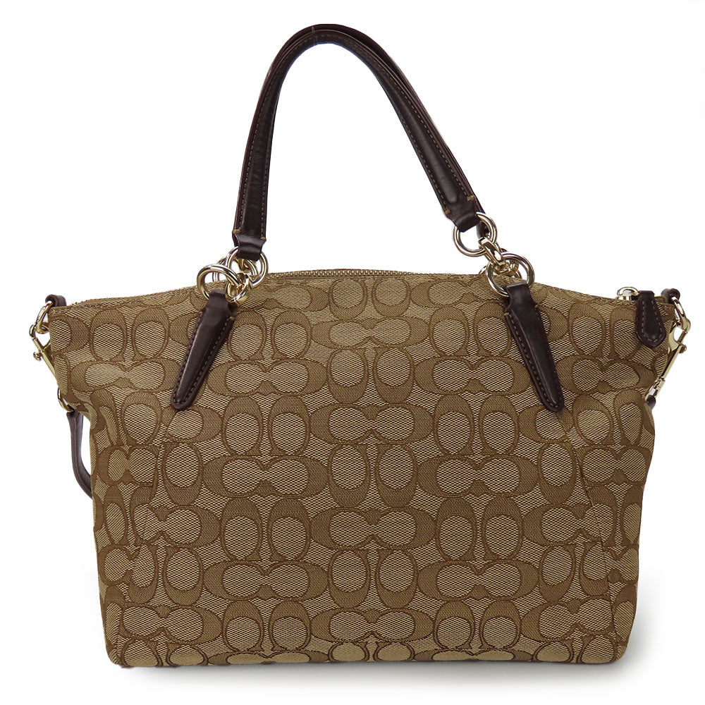 COACH Handbag F36625 Canvas, Leather beige Women Used Authentic