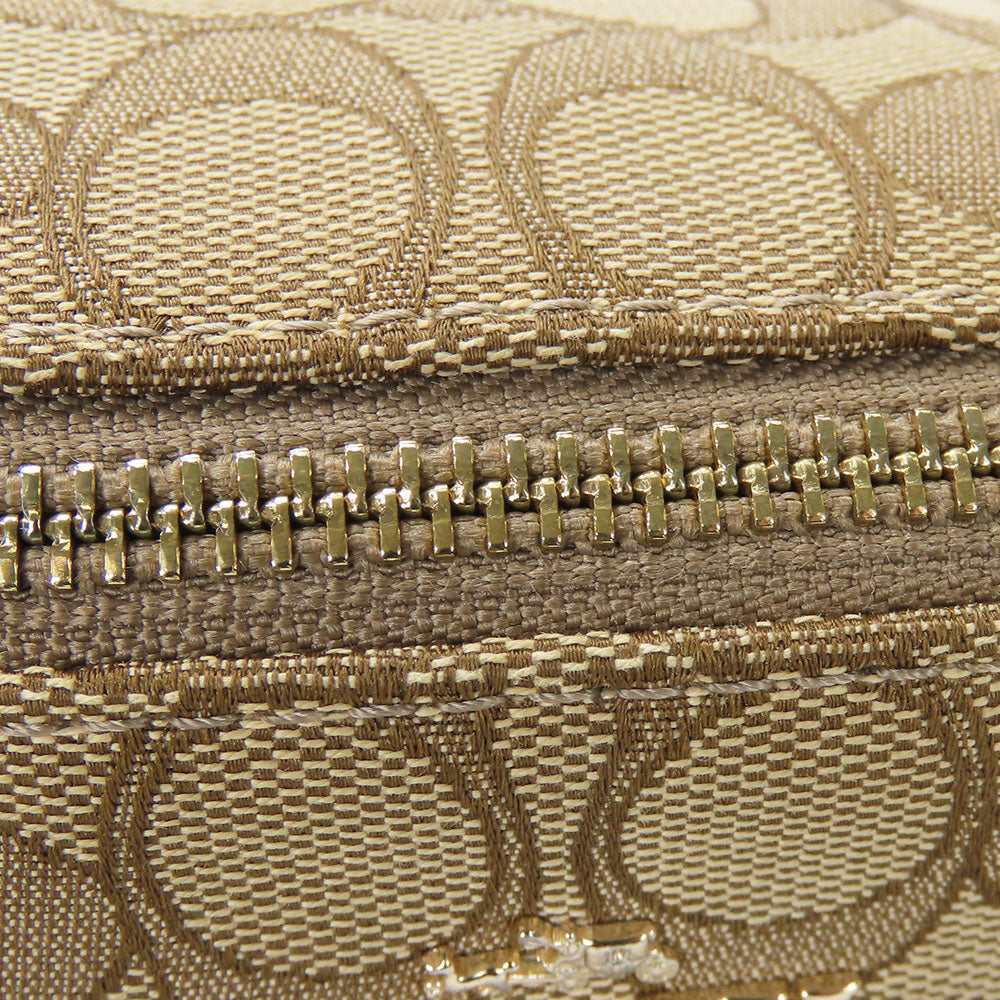 COACH Handbag F36625 Canvas, Leather beige Women Used Authentic