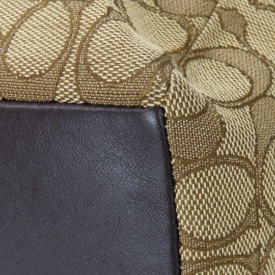 COACH Handbag F36625 Canvas, Leather beige Women Used Authentic