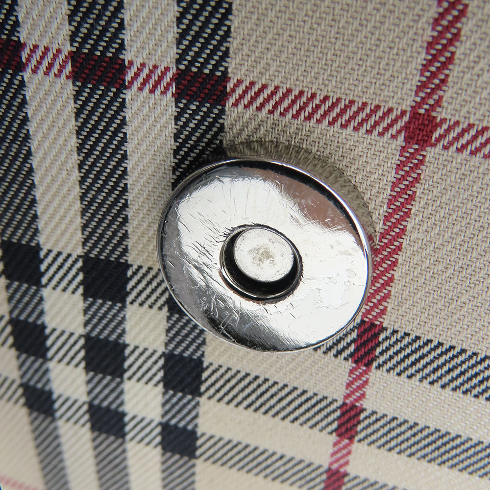 BURBERRY Shoulder Bag Canvas, Leather black Women Used Authentic