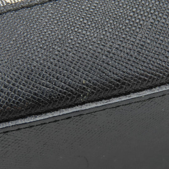 BURBERRY Shoulder Bag Canvas, Leather black Women Used Authentic