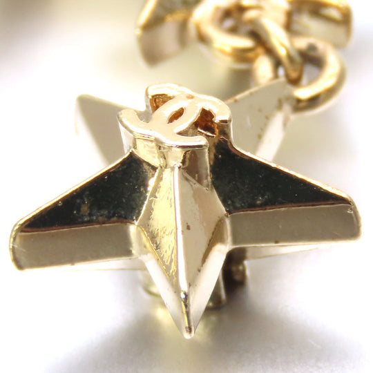 CHANEL Pierce metal gold COCO Mark Triple star Women Used Authentic