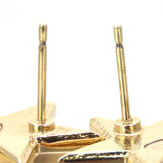 CHANEL Pierce metal gold COCO Mark Triple star Women Used Authentic