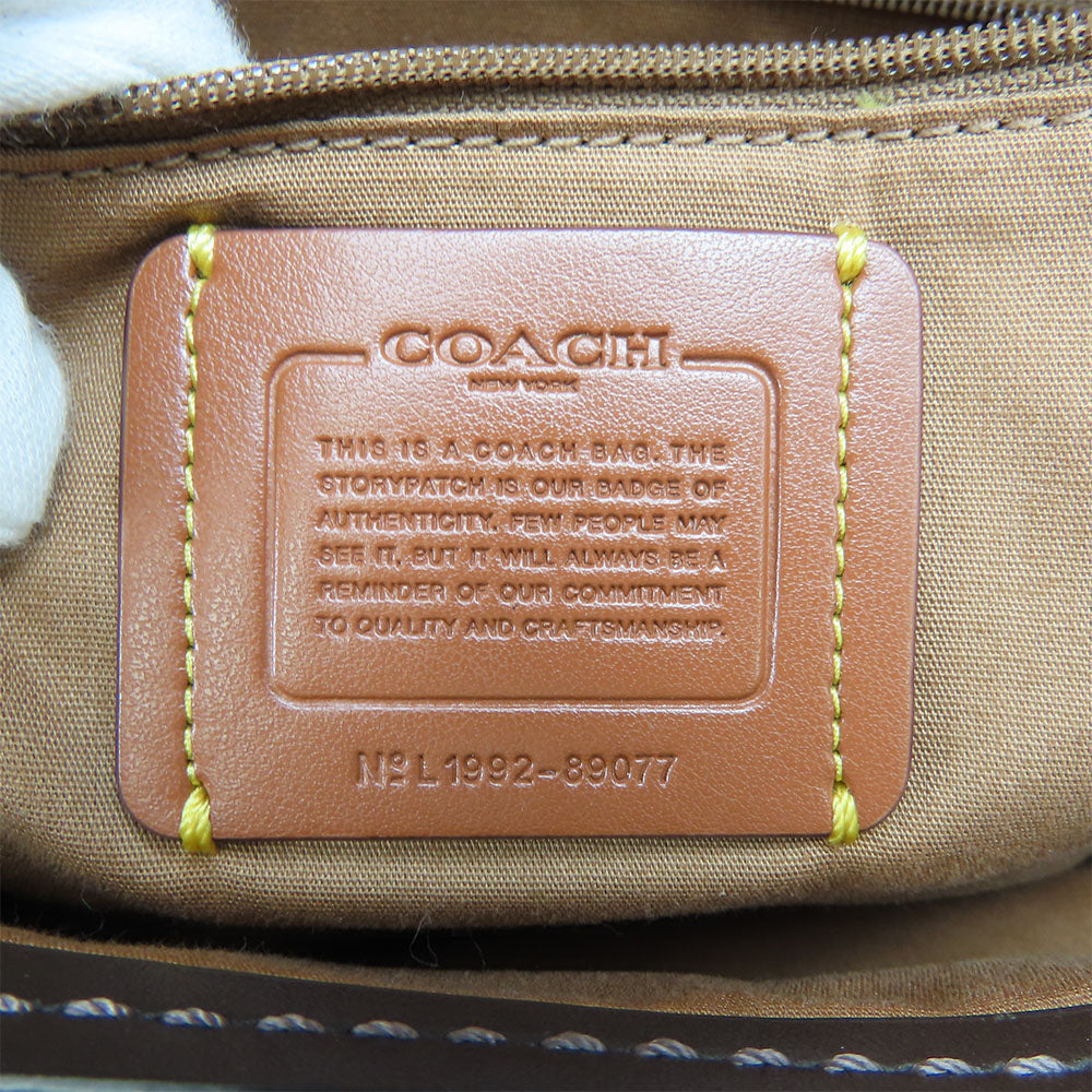 COACH Tote Bag 89077 leather beige Women Used Authentic