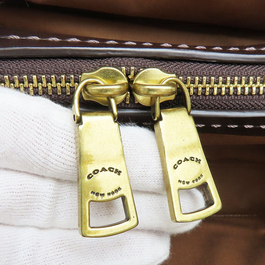 COACH Tote Bag 89077 leather beige Women Used Authentic