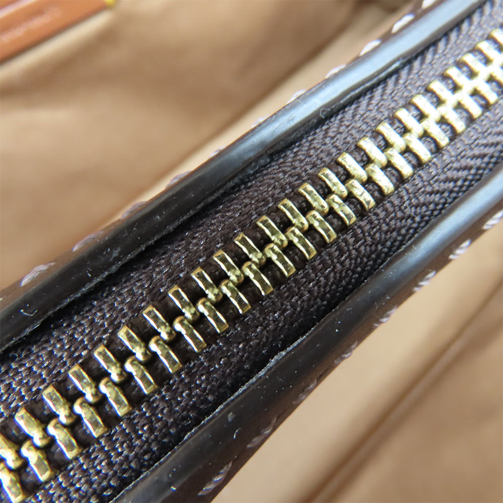 COACH Tote Bag 89077 leather beige Women Used Authentic