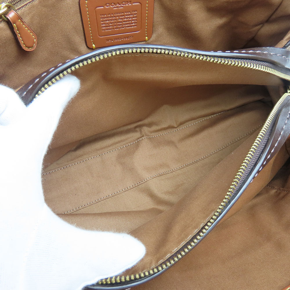 COACH Tote Bag 89077 leather beige Women Used Authentic