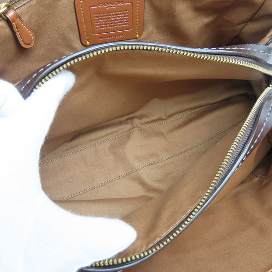 COACH Tote Bag 89077 leather beige Women Used Authentic