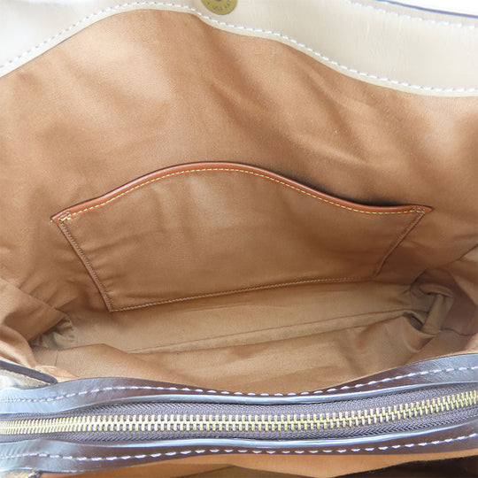 COACH Tote Bag 89077 leather beige Women Used Authentic