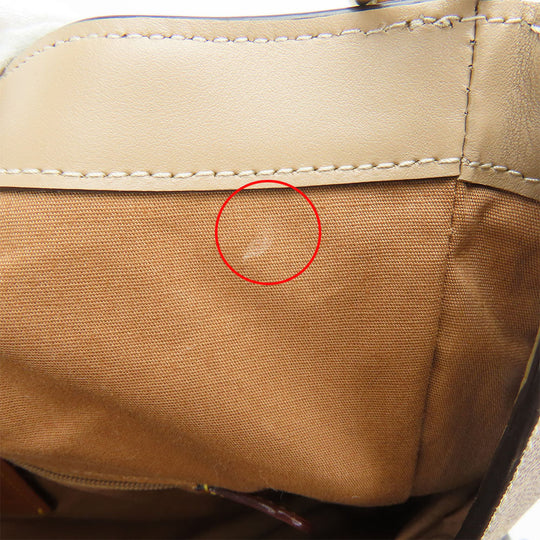 COACH Tote Bag 89077 leather beige Women Used Authentic