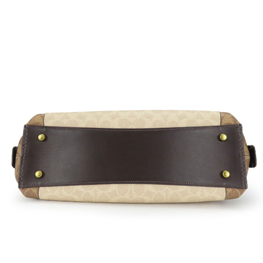 COACH Tote Bag 89077 leather beige Women Used Authentic