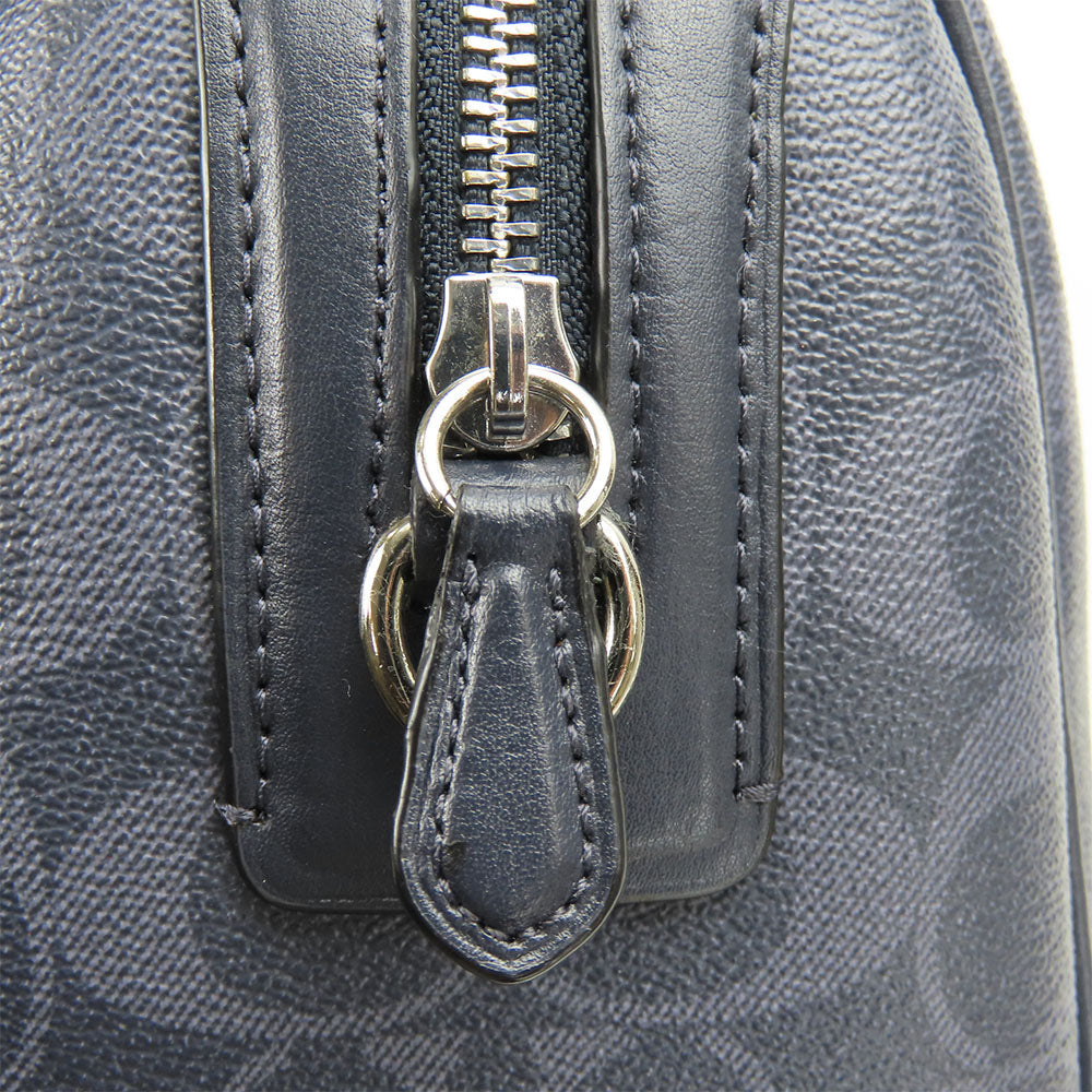 COACH Handbag F78263 leather Navy Women Used Authentic