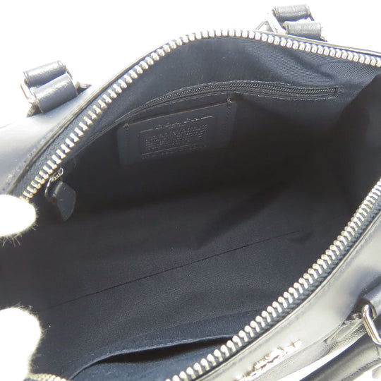 COACH Handbag F78263 leather Navy Women Used Authentic