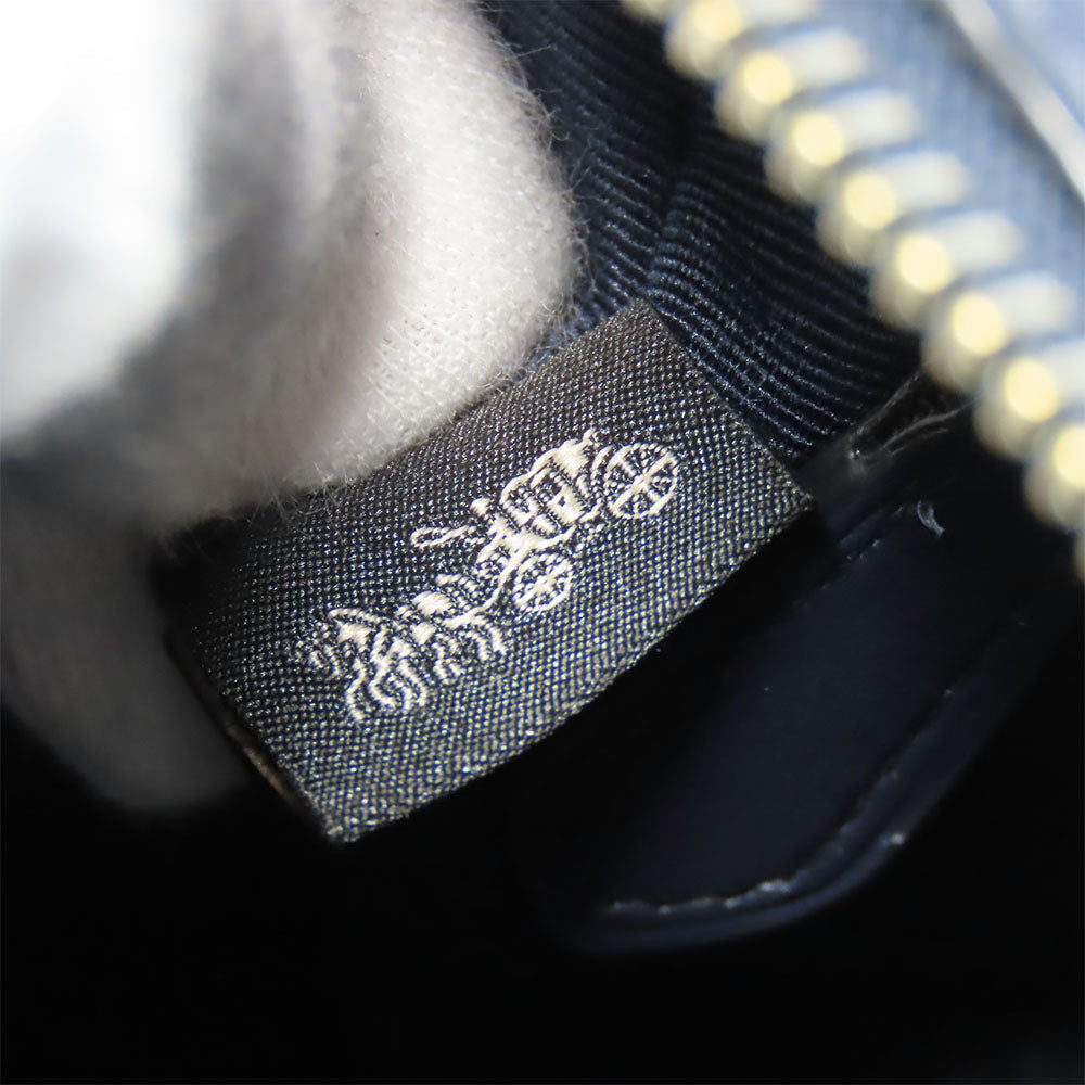 COACH Handbag F78263 leather Navy Women Used Authentic