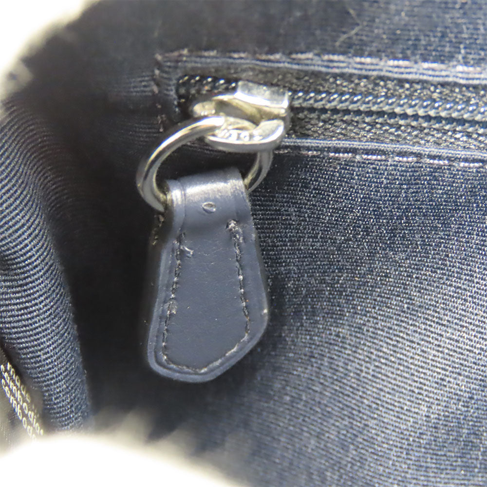 COACH Handbag F78263 leather Navy Women Used Authentic