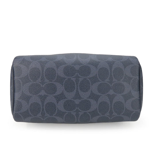 COACH Handbag F78263 leather Navy Women Used Authentic