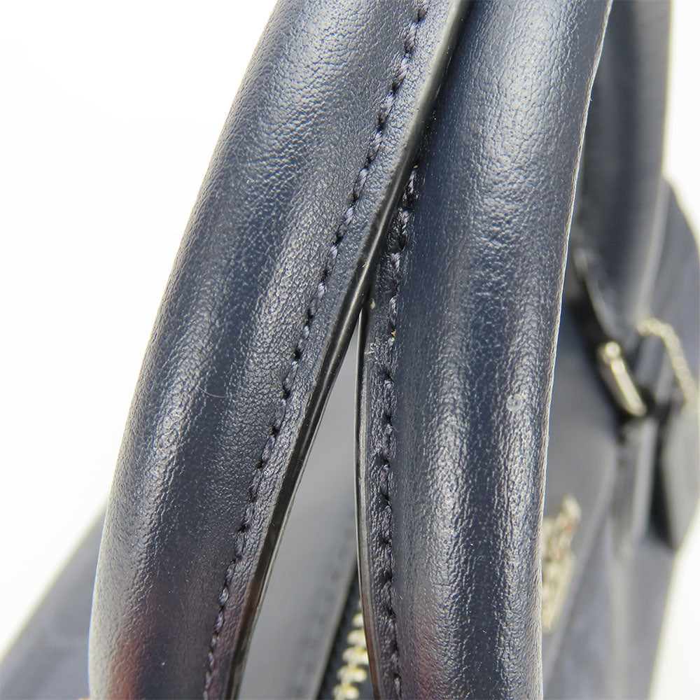 COACH Handbag F78263 leather Navy Women Used Authentic