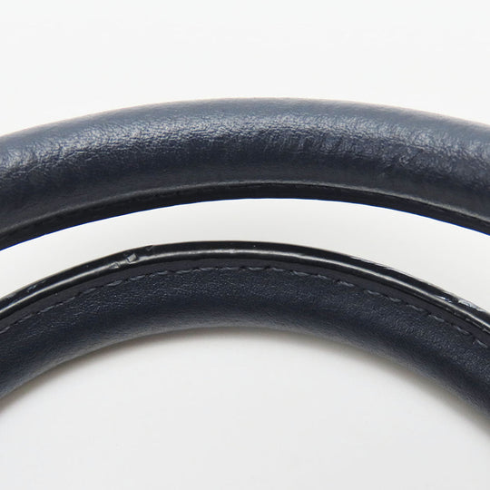 COACH Handbag F78263 leather Navy Women Used Authentic