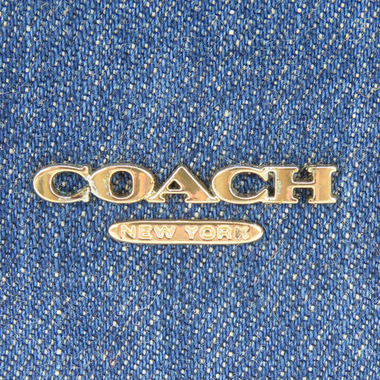 COACH Handbag F26160 Denim, Leather blue Women Used Authentic