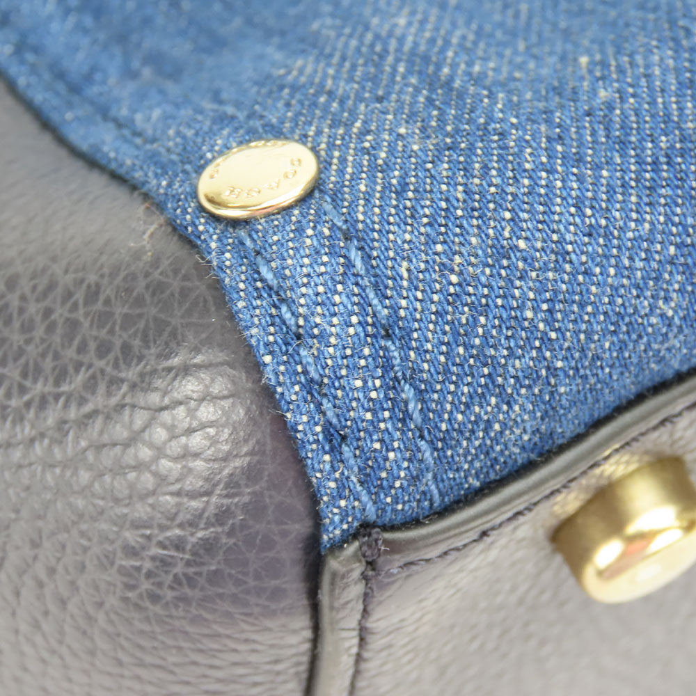COACH Handbag F26160 Denim, Leather blue Women Used Authentic