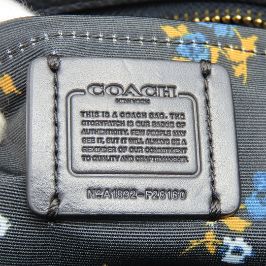 COACH Handbag F26160 Denim, Leather blue Women Used Authentic