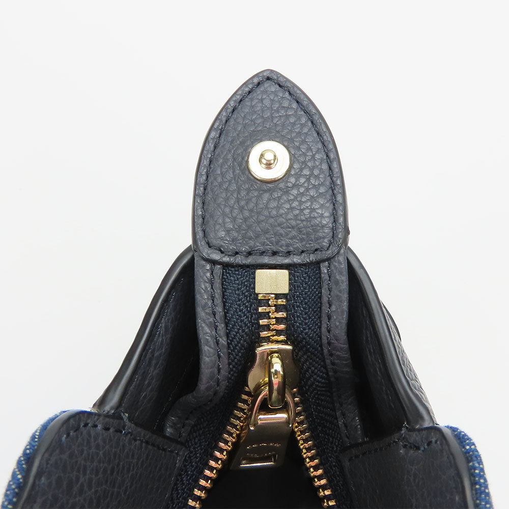 COACH Handbag F26160 Denim, Leather blue Women Used Authentic