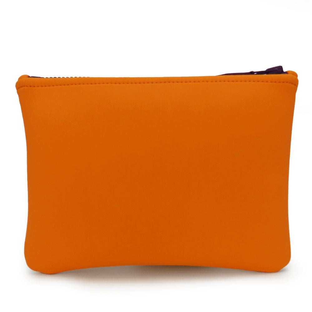 HERMES Pouch Polyurethane Orange Neovan Thalassa PM